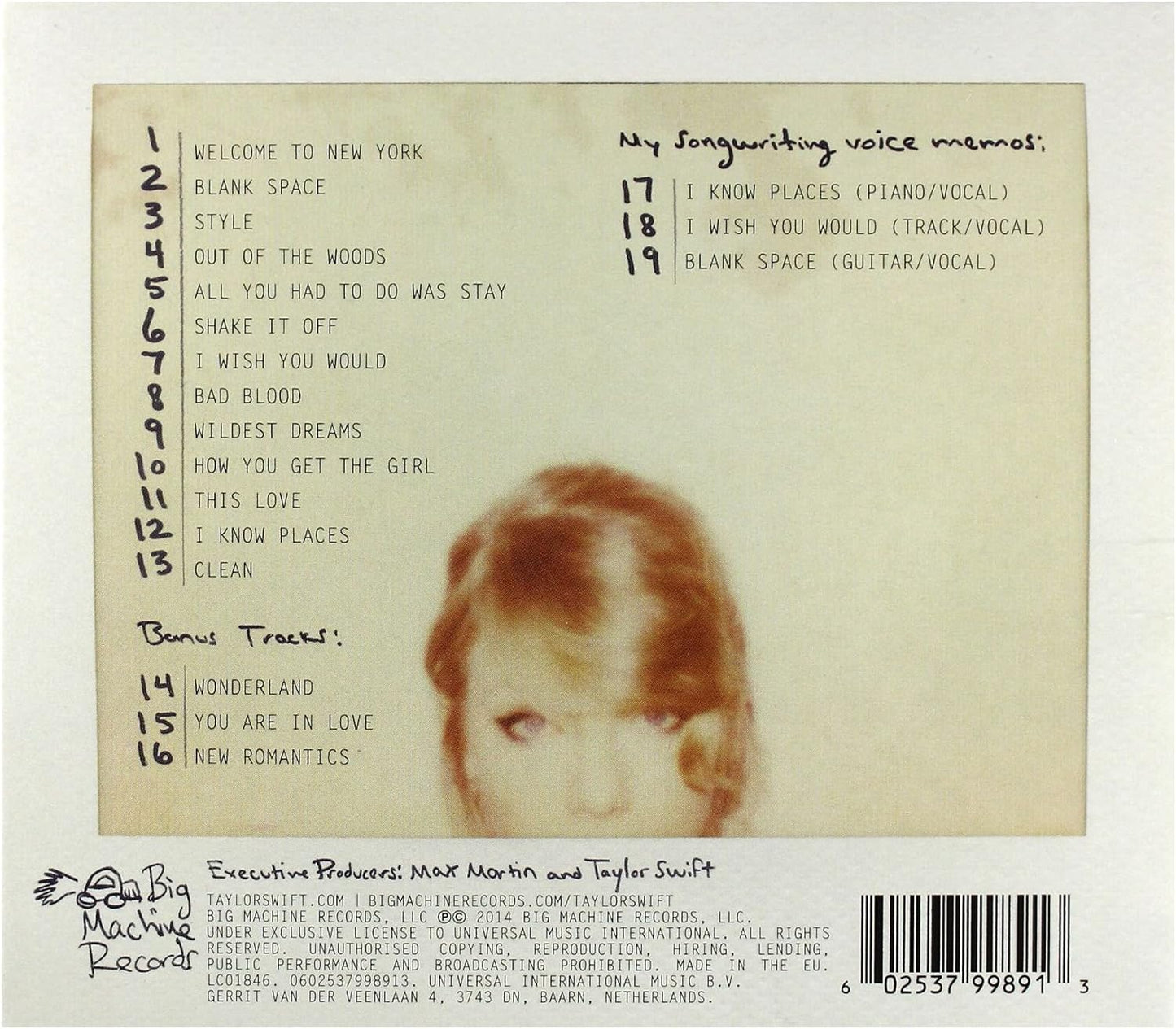 Taylor Swift - 1989 DLX CD