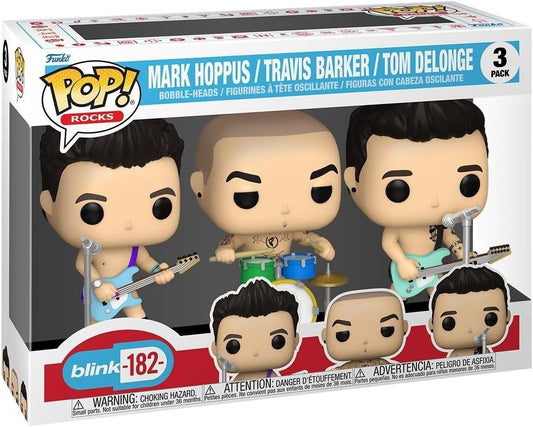 Funko Pop! Rocks: Blink 182 - 3 Pack Tom DeLonge, Mark Hoppus, Travis Barker - Blink-182