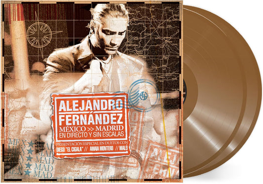 Alejandro Fernandez - Mexico Madrid En Directo Y Sin Escalas - LP Dorado