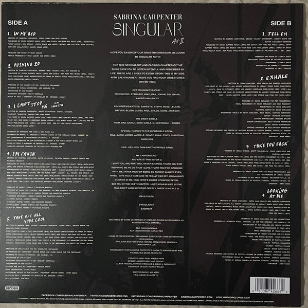 Sabrina Carpenter – Singular Act II - LP