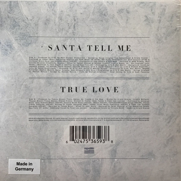 Ariana Grande – Santa Tell Me - LP 7 Pulgadas