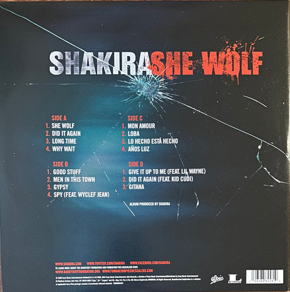 Shakira – She Wolf - LP Azul Turquesa