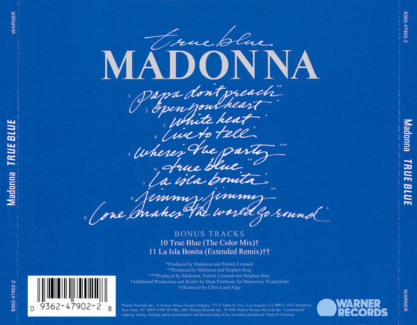 Madonna – True Blue - CD