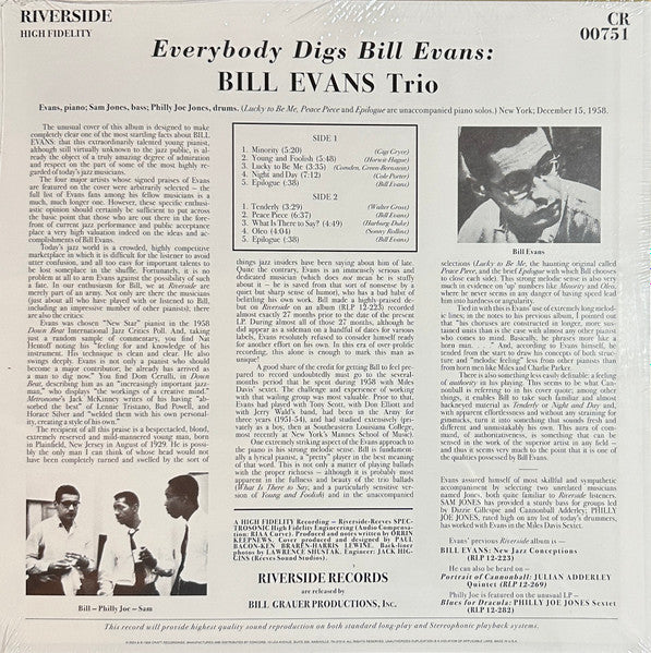 Bill Evans Trio - Everybody Digs Bill Evans LP RSD 2024