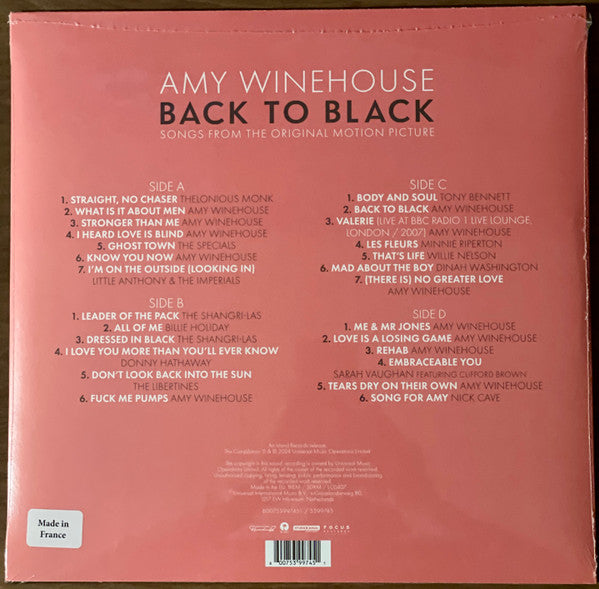 Amy Winehouse – Back To Black (Songs From The Original Motion Picture) - LP