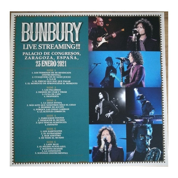 Bunbury - Live Streaming 23 Enero 2021 - Lp Triple colores