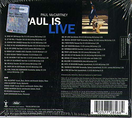 Paul McCartney – Paul Is Live CD