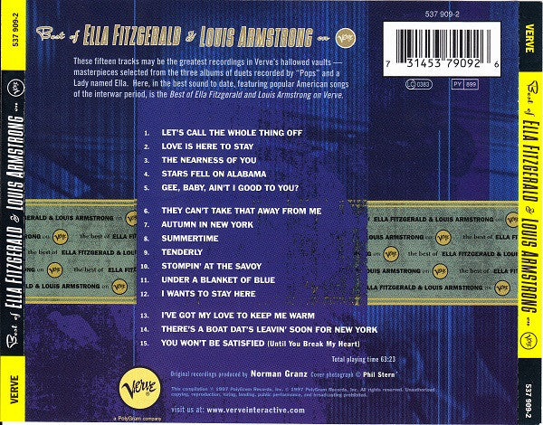 Ella Fitzgerald & Louis Armstrong – Best Of CD