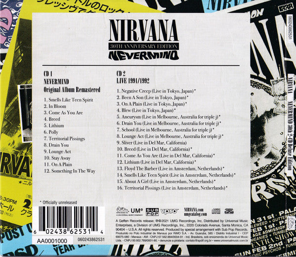 Nirvana – Nevermind 30TH Aniversary Edition - 2 CD Deluxe Edition