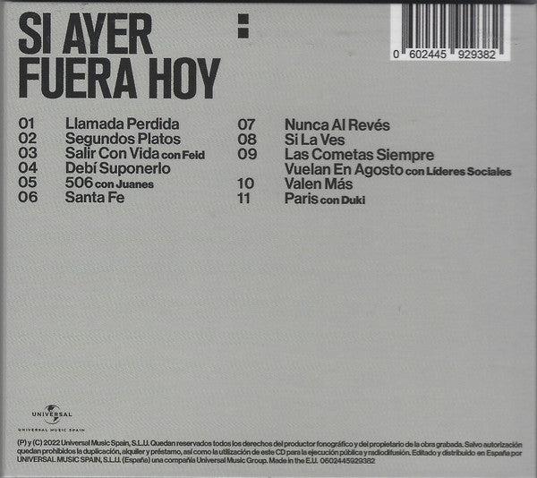 Morat – Si Ayer Fuera Hoy CD