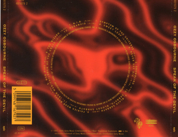 ozzy osbourne speak of the devil album ozzy osbourne speak of the devil album