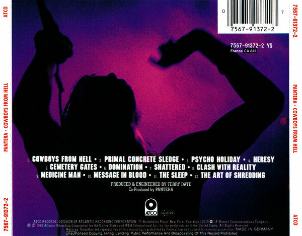 Pantera – Cowboys From Hell - CD