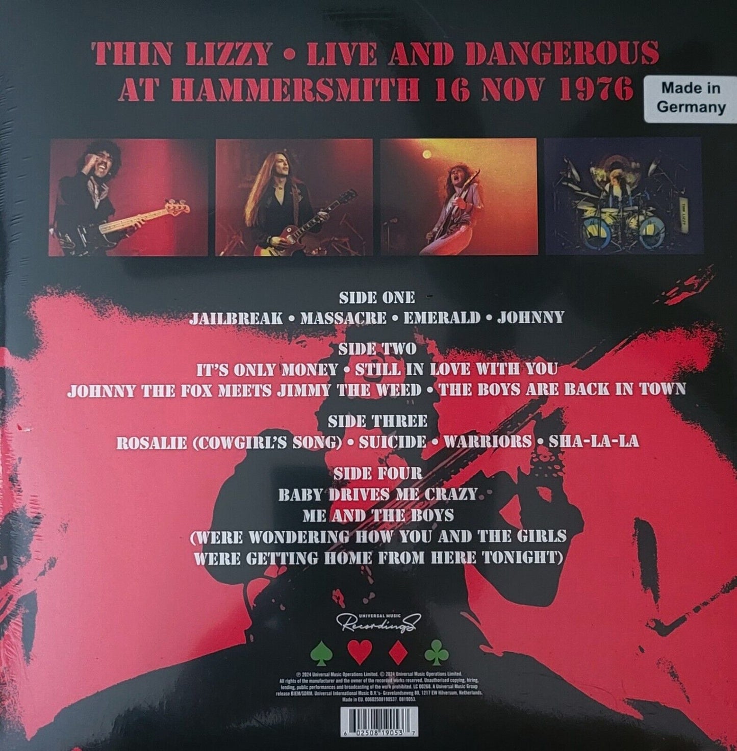 Thin Lizzy - Live And Dangerous 16 Nov 76 LP RSD 2024