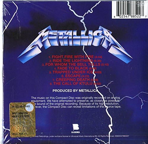 Metallica Ride The Lightning CD