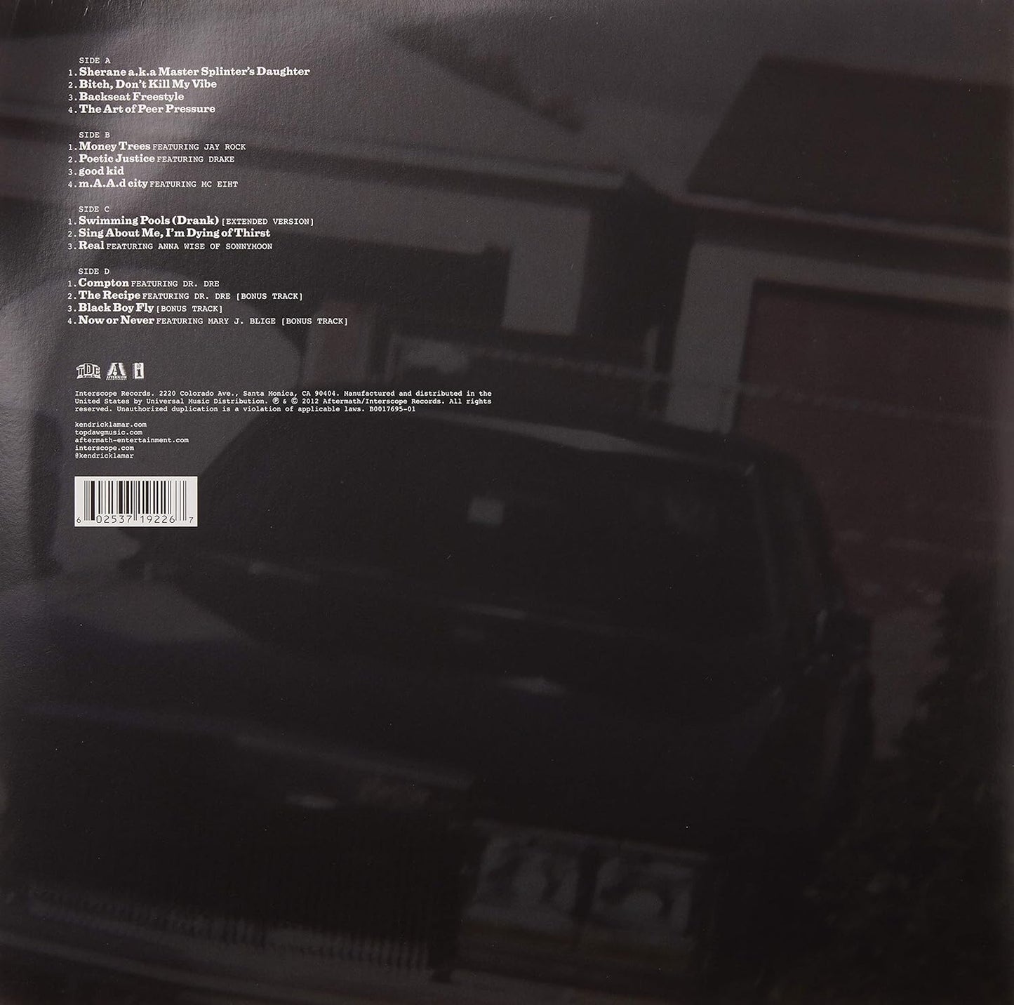 Kendrick Lamar - Good Kid: M.A.A.D City - LP