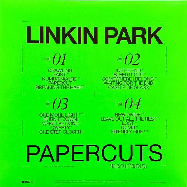 Linkin Park - Papercuts Singles Collection 2000-2023 - LP Splatter Transparente Negro Rojo