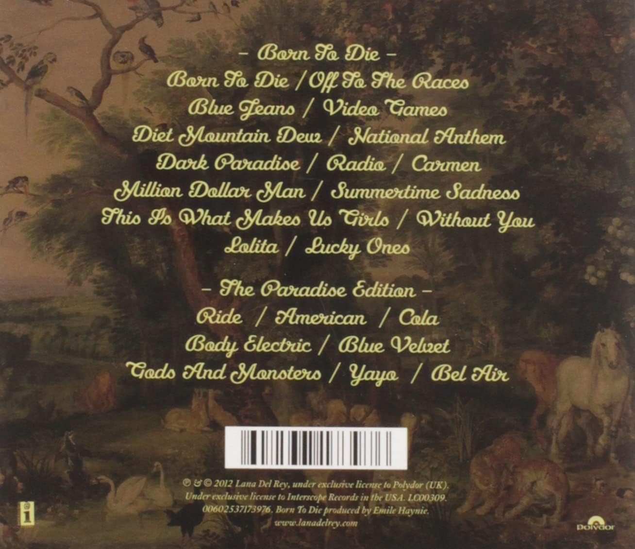 Lana Del Rey - Born To Die Paradise Edition CD