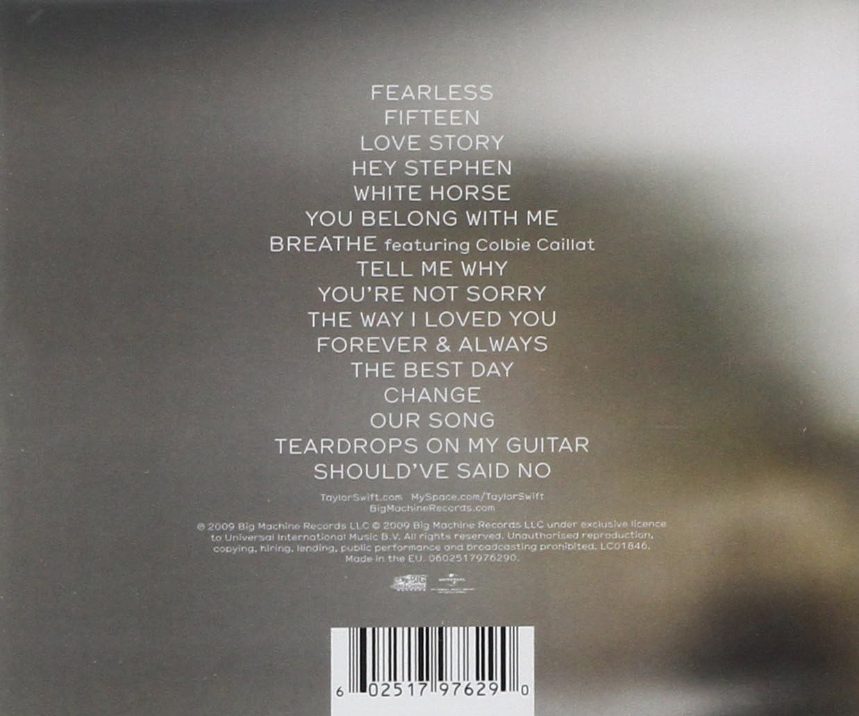 Taylor Swift - Fearless CD