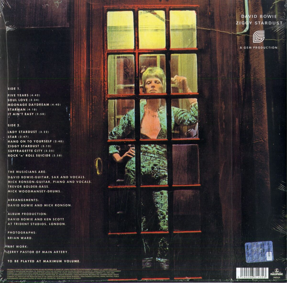 David Bowie - The Rise And Fall Of Ziggy Stardust And The Spiders From Mars LP