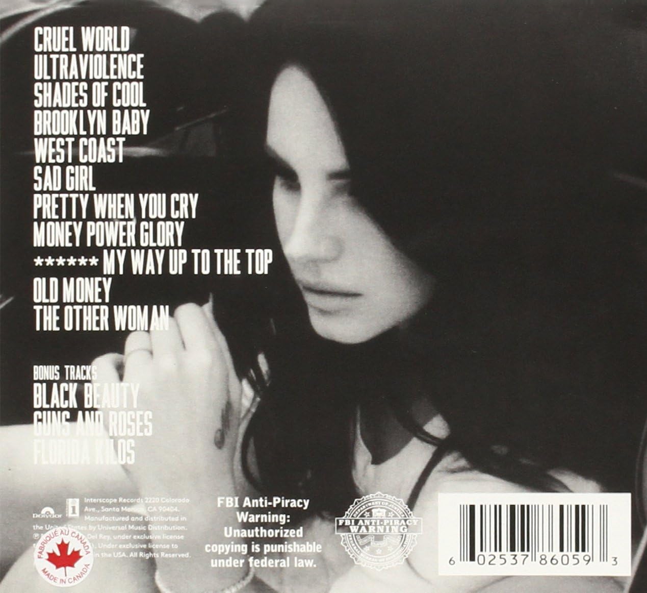 Lana Del Rey - Ultraviolence CD