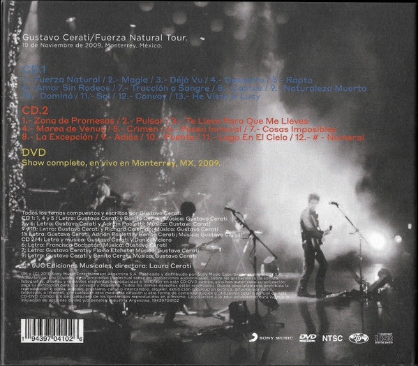 Gustavo Cerati - Fuerza Natural Tour/ En Vivo En Monterrey CD+DVD